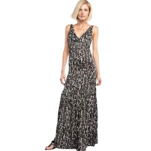 Banana Republic Brown & Black Sleeveless Maxi Dress Size Small